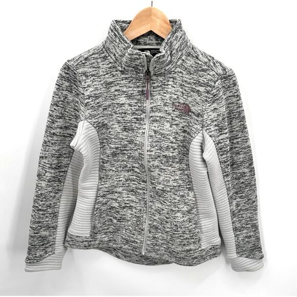 THE NORTH FACE Green Gray Heathered Full Zip Jacket // S - Picture 1 of 10